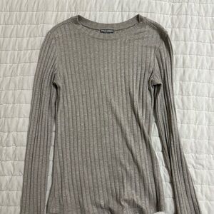 Falls Creek Tan Ribbed Long Sleeve